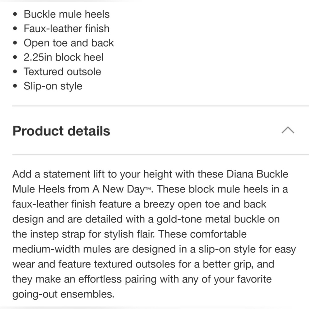 A NEW DAY Diana Buckle Mule Heels - Picture 5 of 5